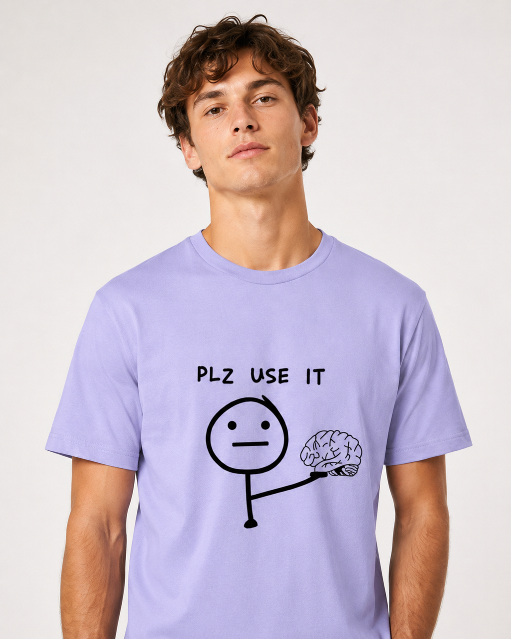 Use Your Brain Tee - Lavender