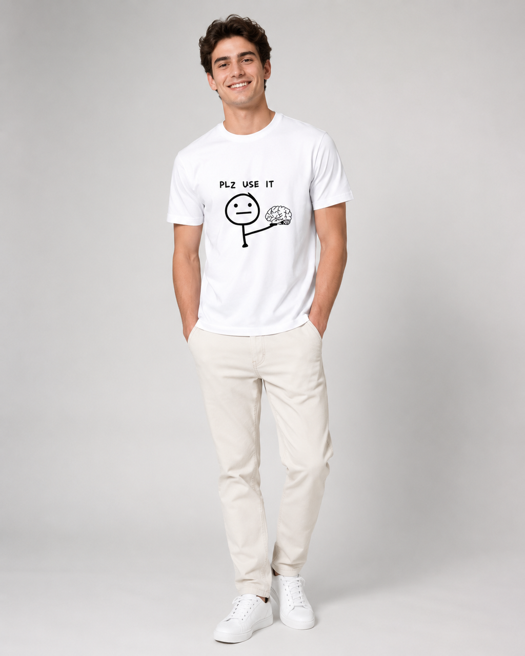 Use Your Brain Tee - White