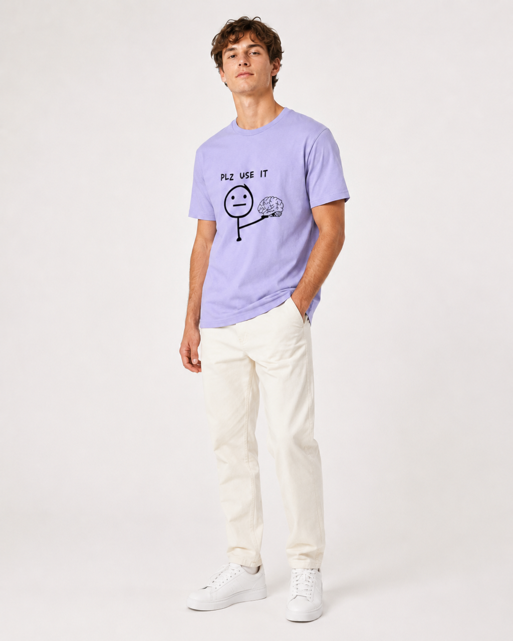 Use Your Brain Tee - Lavender