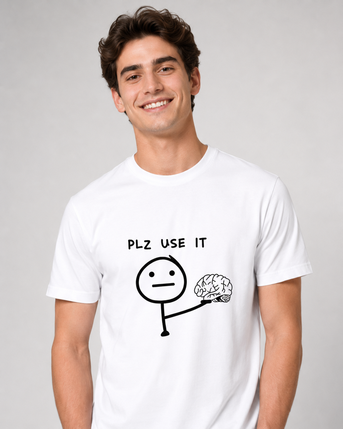 Use Your Brain Tee - White