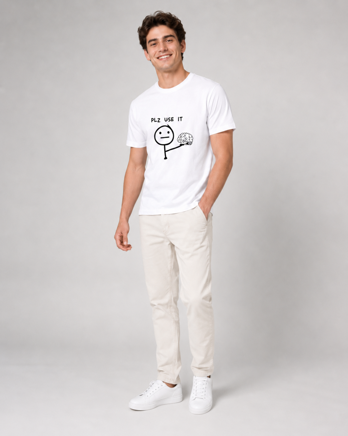 Use Your Brain Tee - White