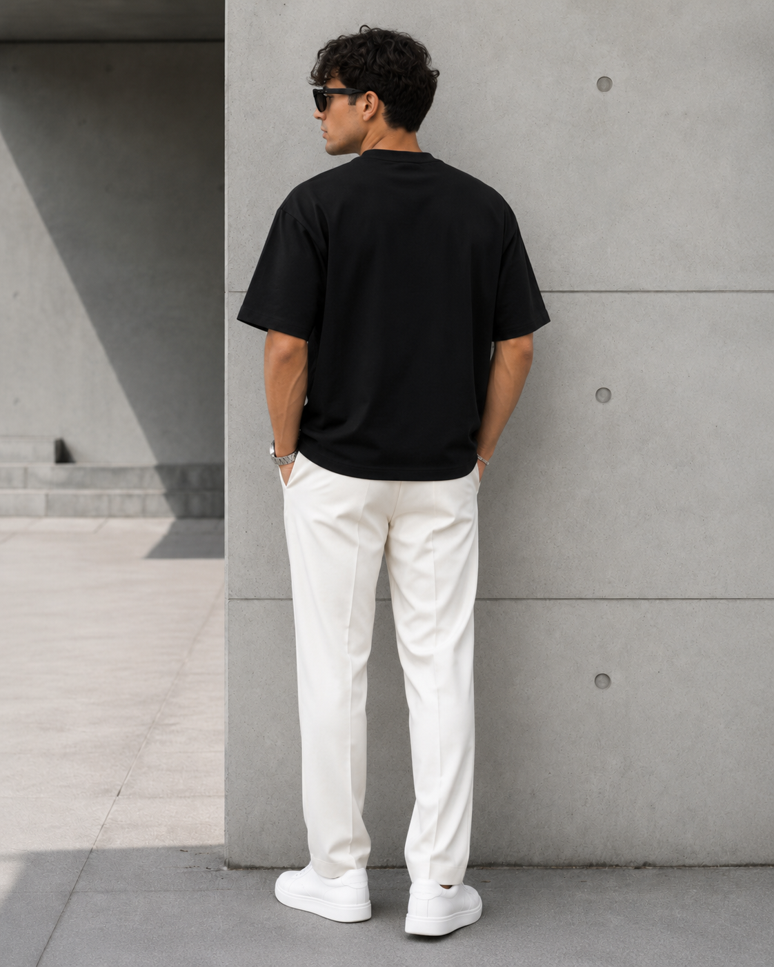 FQKY Essential Cotton T-Shirt - Navy Blue Black