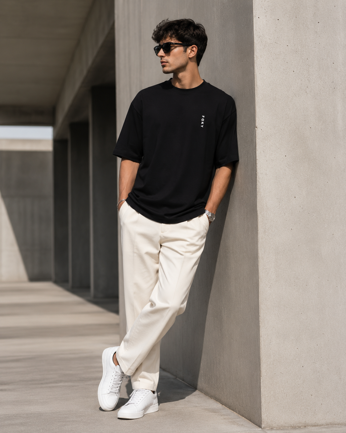 FQKY Essential Cotton T-Shirt - Black