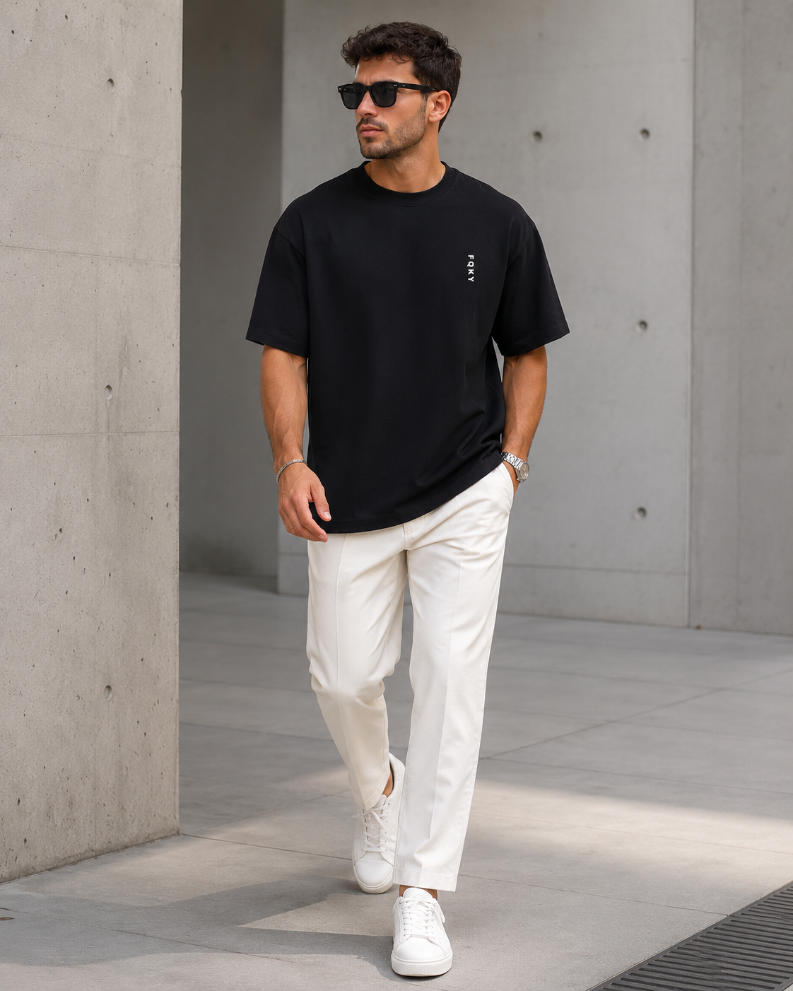 FQKY Essential Cotton T-Shirt - Black