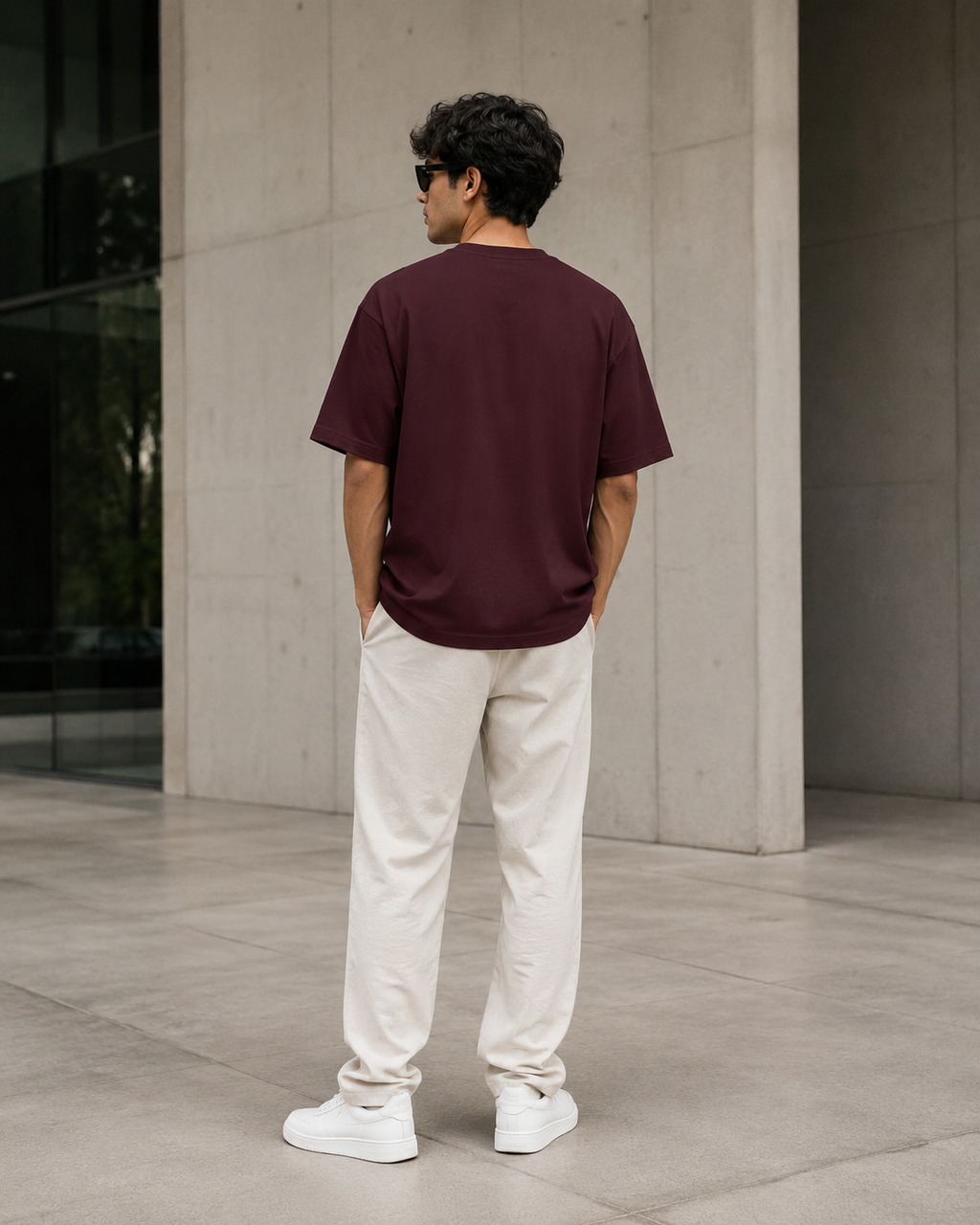 FQKY Essential Cotton T-Shirt - Maroon
