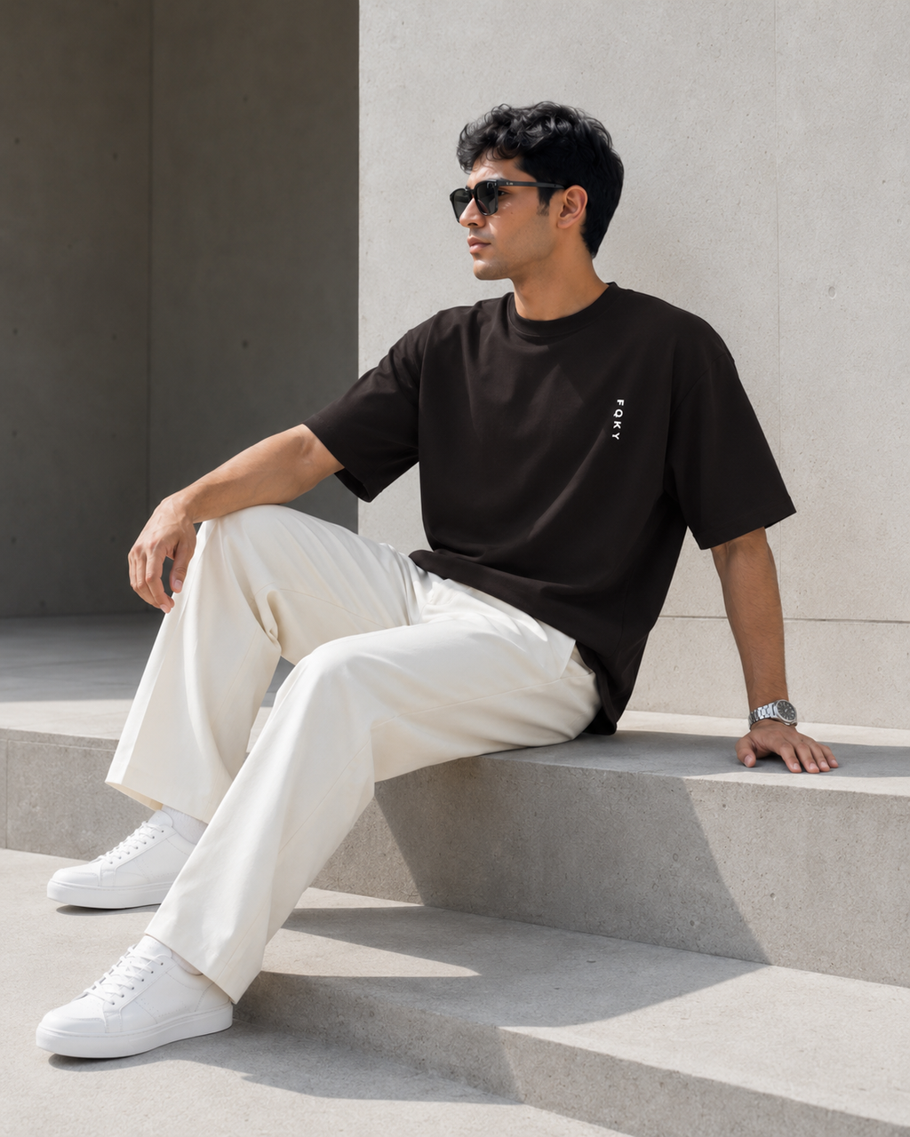 FQKY Essential Cotton T-Shirt - Coffee Brown