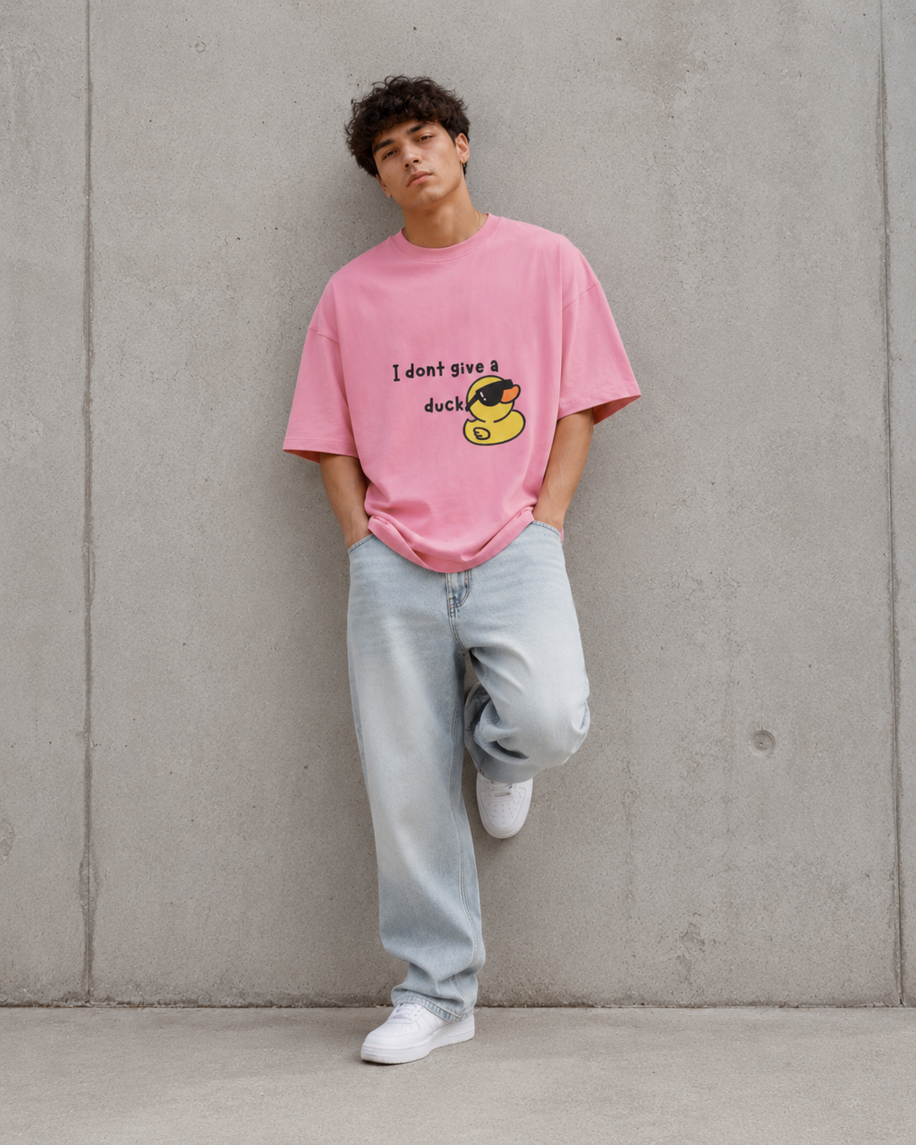 Cool Duck Flamingo Unisex Terry Oversized Tee
