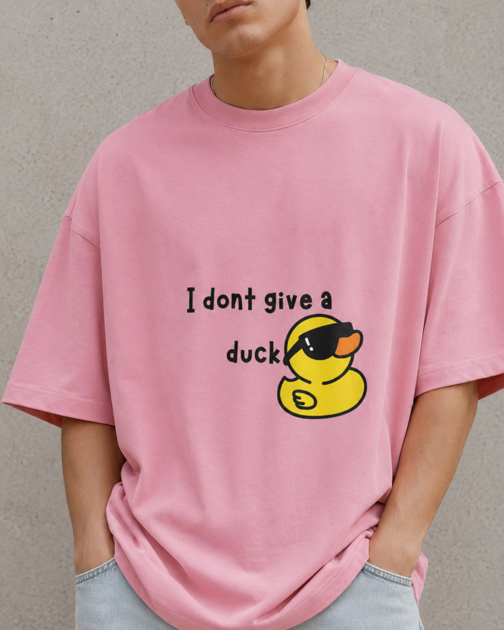 Cool Duck Flamingo Unisex Terry Oversized Tee