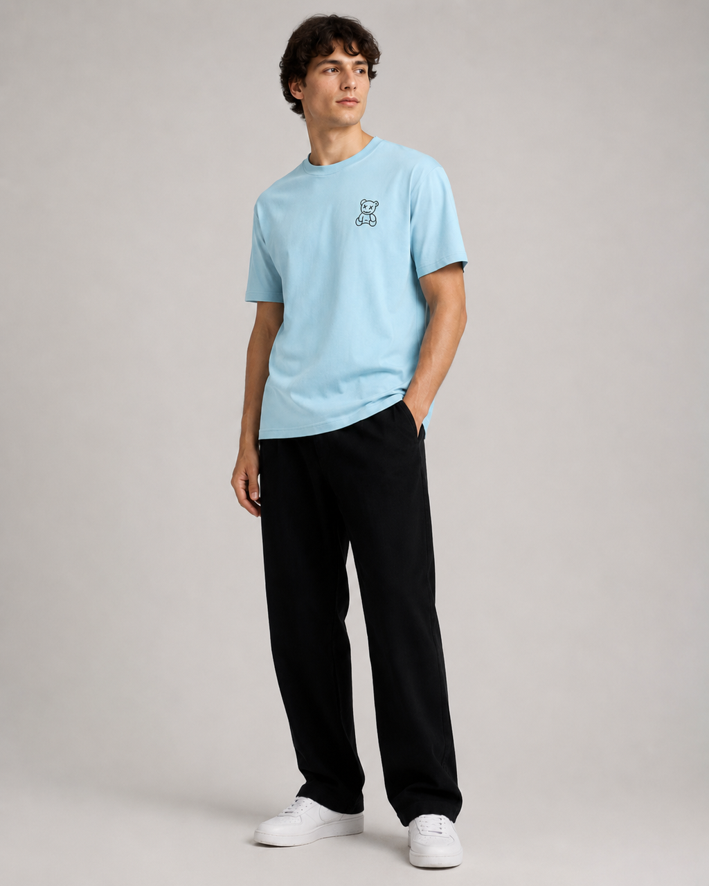 Dead Teddy Tee - Baby Blue