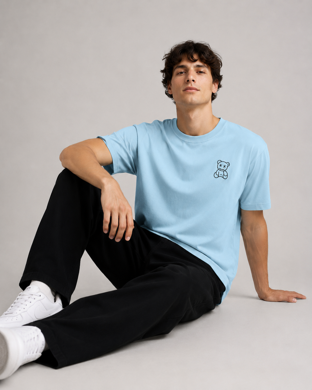 Dead Teddy Tee - Baby Blue
