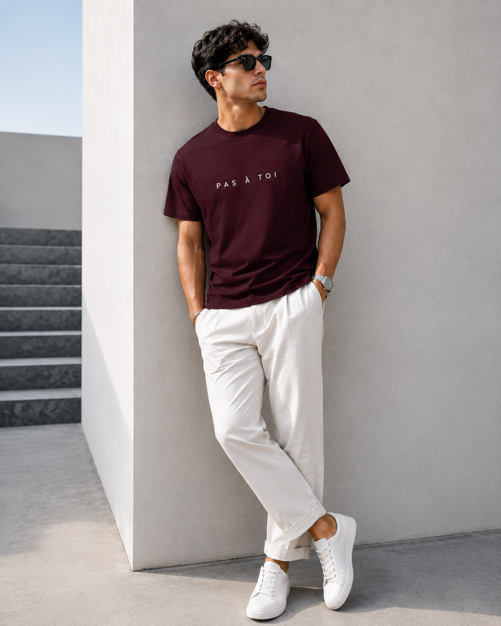 Pas À Toi T-Shirt - Maroon