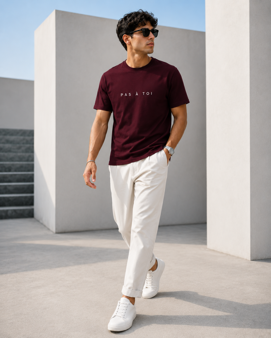 Pas À Toi T-Shirt - Maroon