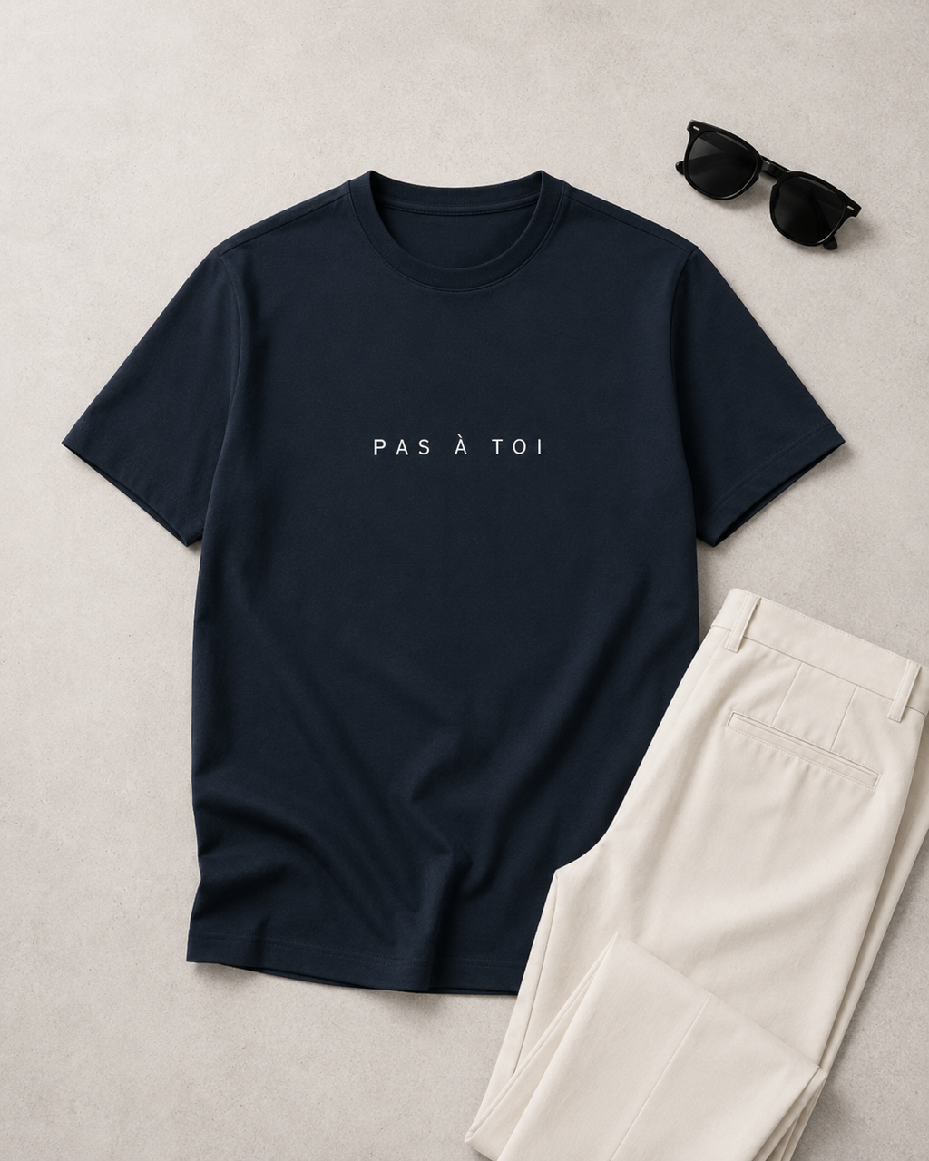 Pas A Toi Navy Blue T-Shirt