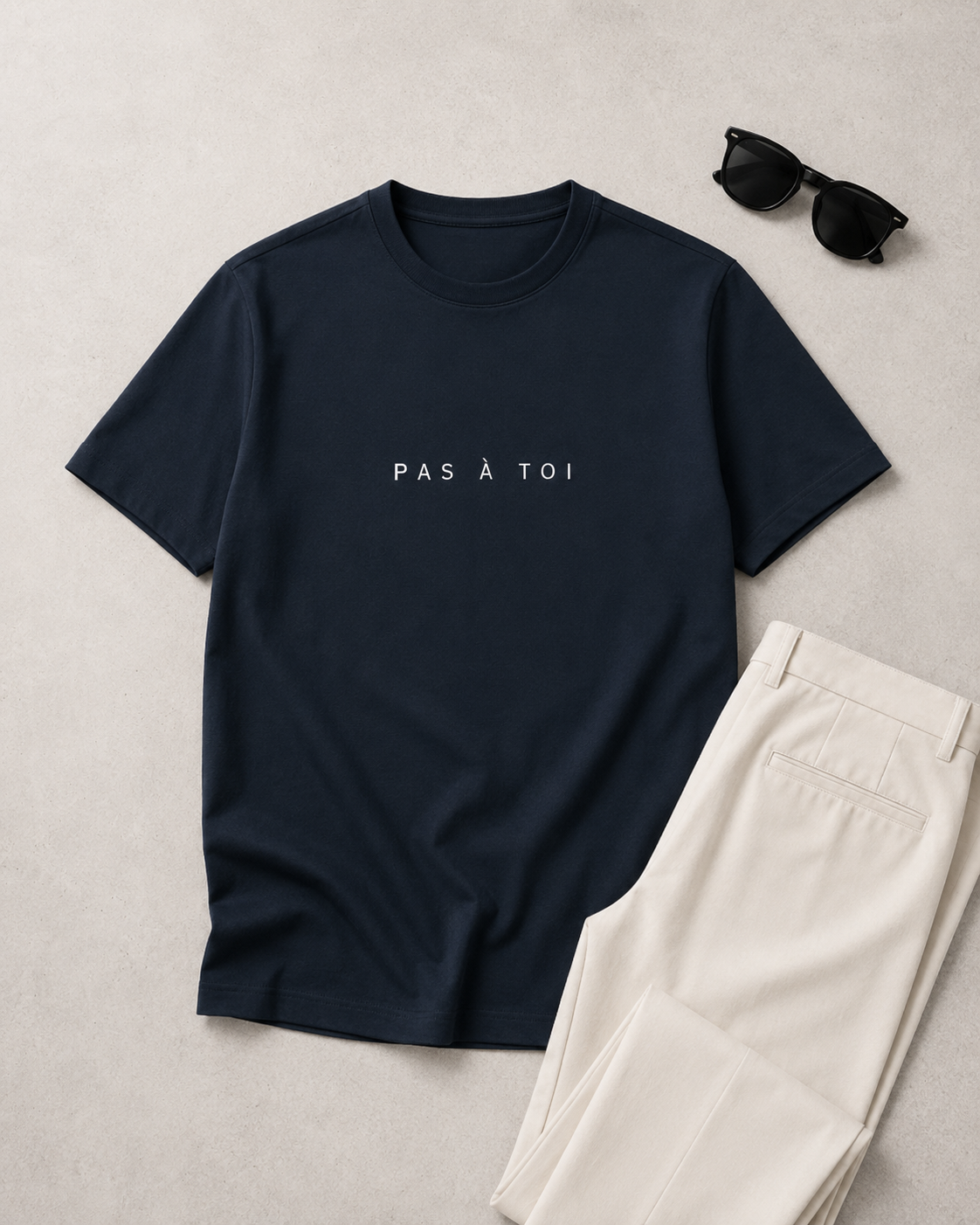 Pas A Toi Navy Blue T-Shirt